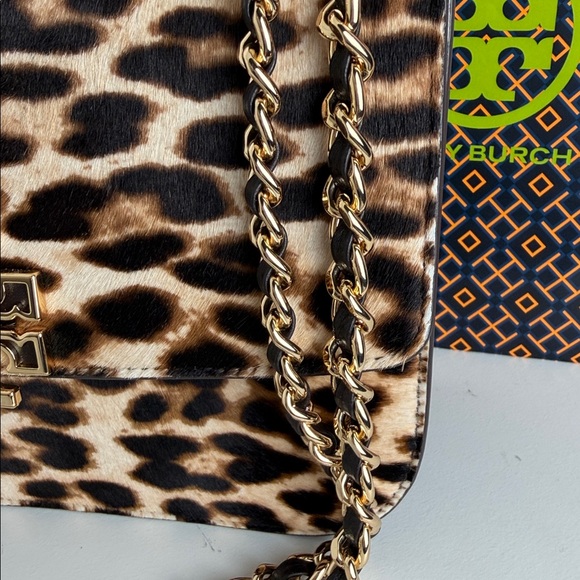 NWT Tory Burch Britten Leopard Print Crossbody Bag - Picture 5 of 15